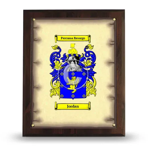 Jordan Coat of Arms Plaque