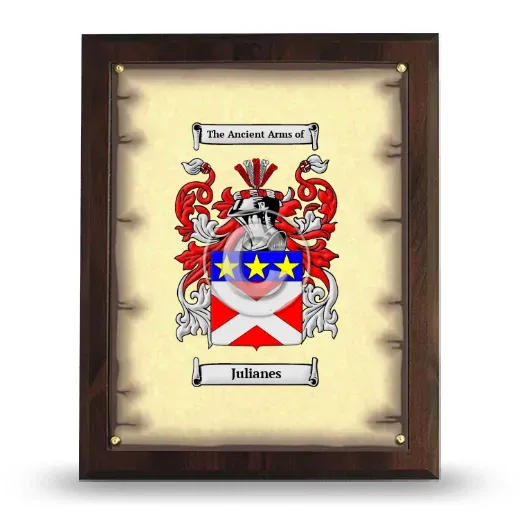 Julianes Coat of Arms Plaque