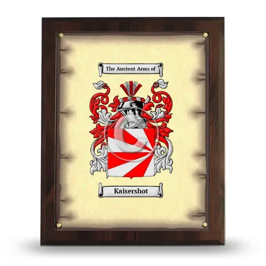 Kaisershot Coat of Arms Plaque