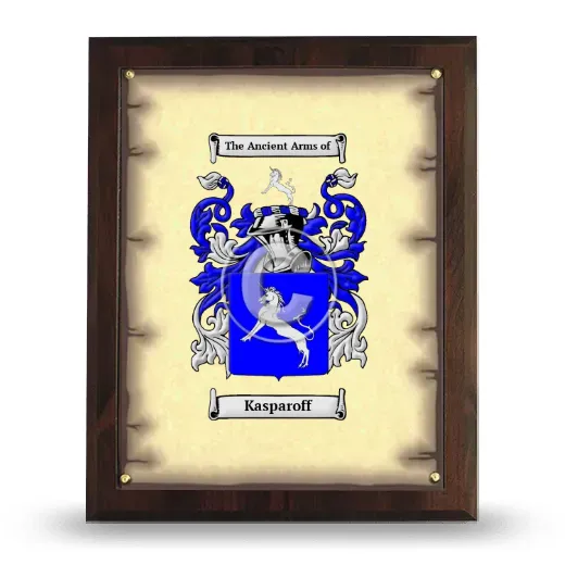 Kasparoff Coat of Arms Plaque