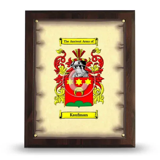 Kaufman Coat of Arms Plaque