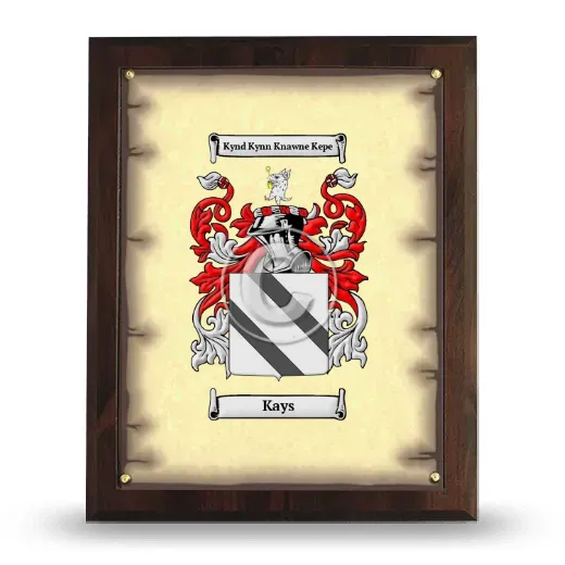 Kays Coat of Arms Plaque