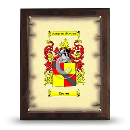 Keever Coat of Arms Plaque