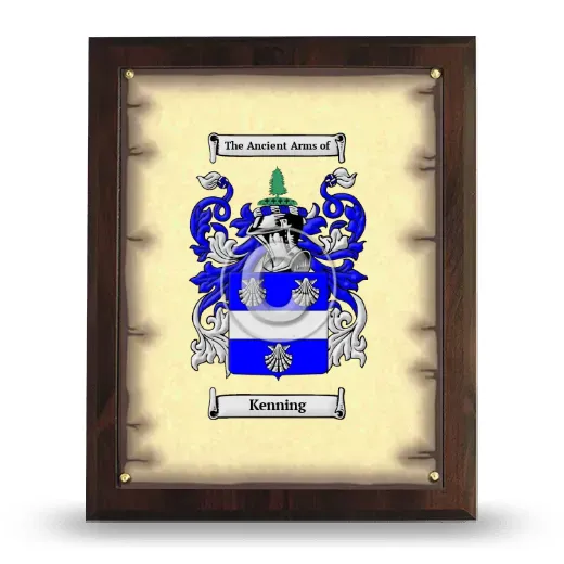 Kenning Coat of Arms Plaque