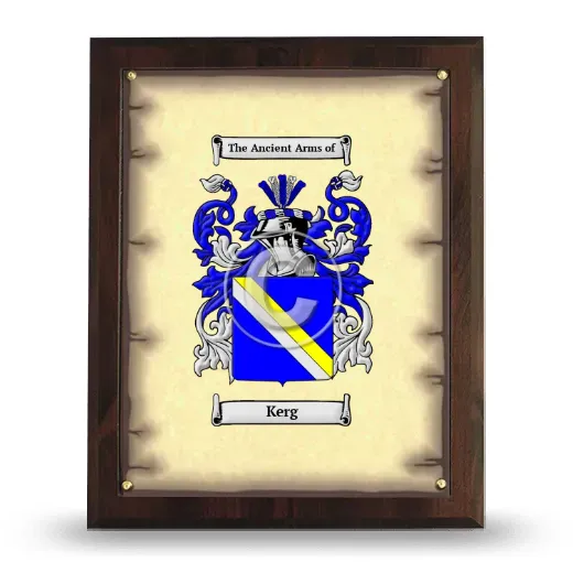 Kerg Coat of Arms Plaque