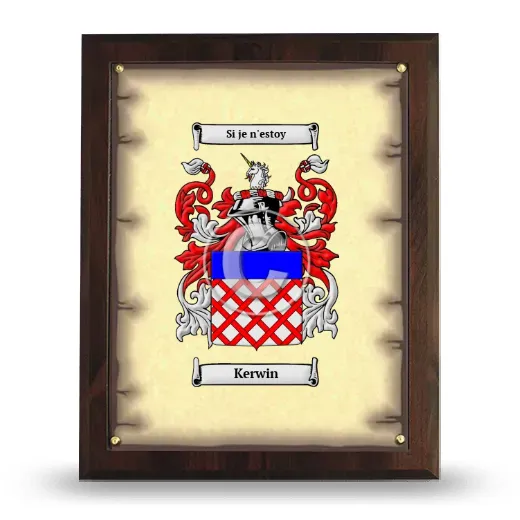 Kerwin Coat of Arms Plaque