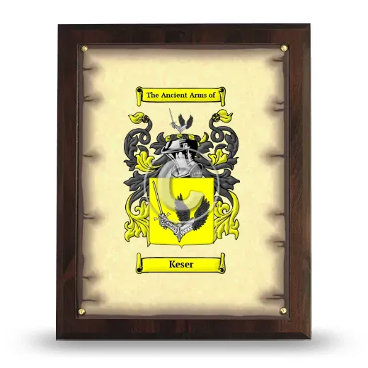 Keser Coat of Arms Plaque