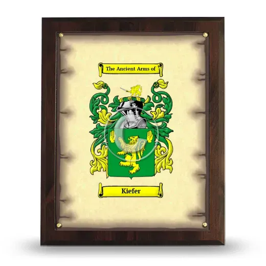 Kiefer Coat of Arms Plaque