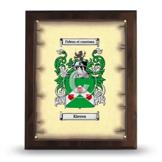 Kieren Coat of Arms Plaque