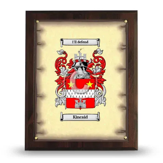 Kincaid Coat of Arms Plaque