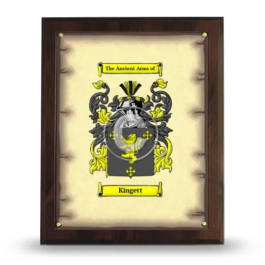 Kingett Coat of Arms Plaque