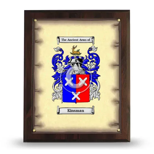Kinsman Coat of Arms Plaque