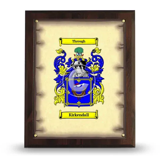 Kirkendall Coat of Arms Plaque
