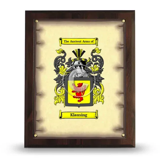 Klausing Coat of Arms Plaque