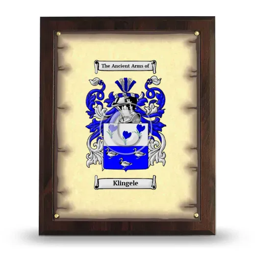 Klingele Coat of Arms Plaque