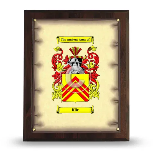 Klir Coat of Arms Plaque