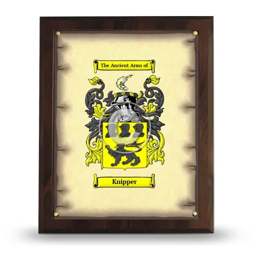 Knipper Coat of Arms Plaque
