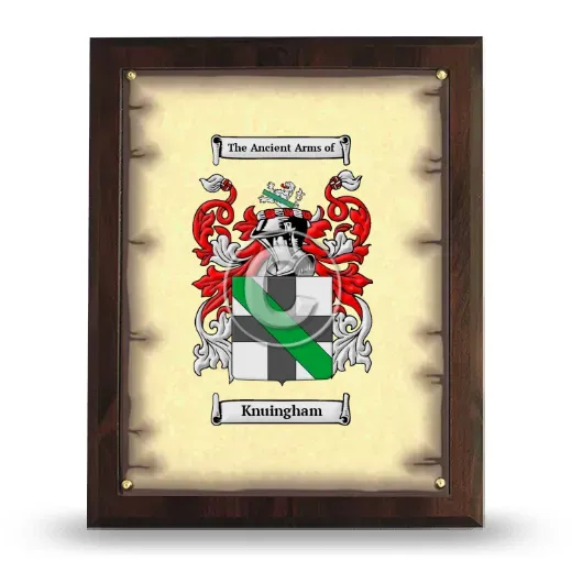Knuingham Coat of Arms Plaque