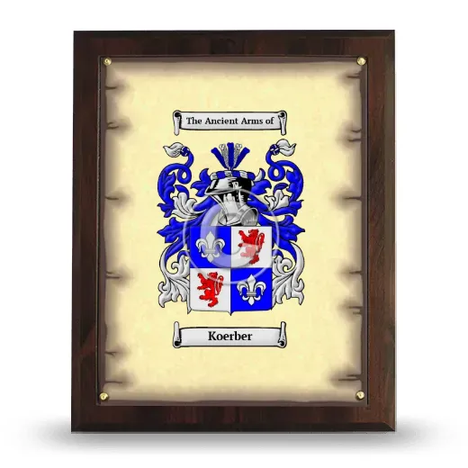 Koerber Coat of Arms Plaque