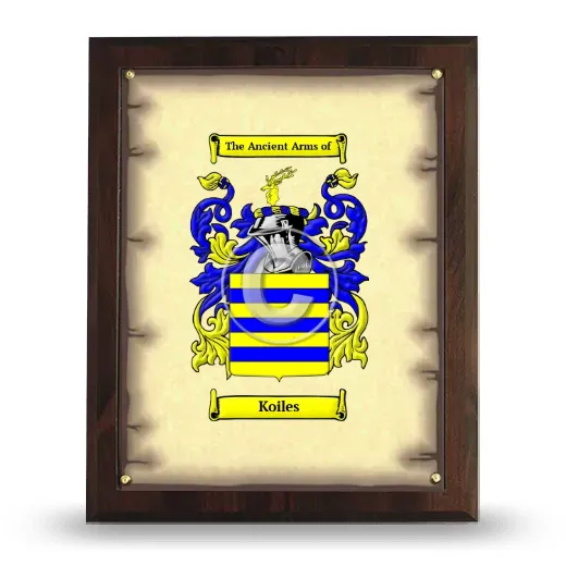 Koiles Coat of Arms Plaque
