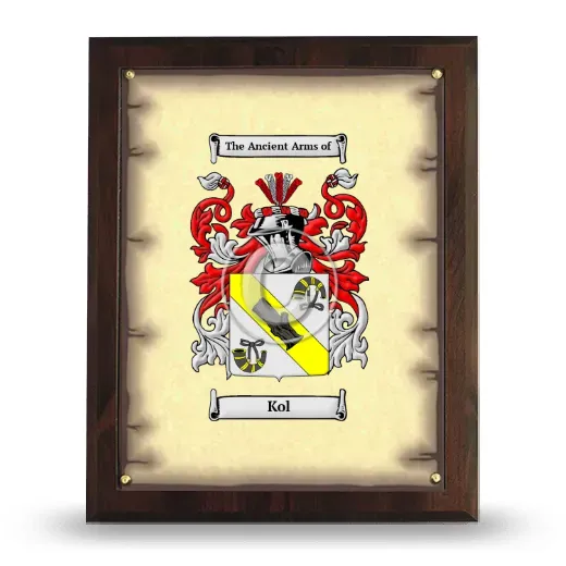 Kol Coat of Arms Plaque