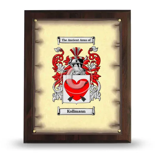 Kollmann Coat of Arms Plaque