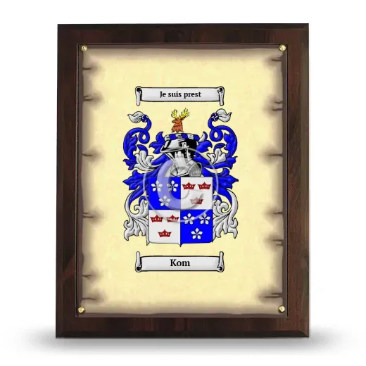 Kom Coat of Arms Plaque