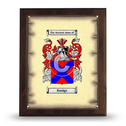 Konigs Coat of Arms Plaque