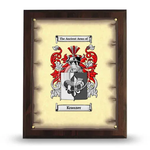 Krauzer Coat of Arms Plaque