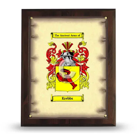 Krebbs Coat of Arms Plaque