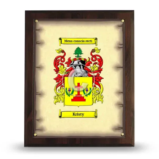 Kristy Coat of Arms Plaque