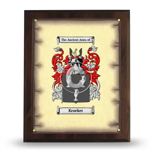 Kroeker Coat of Arms Plaque
