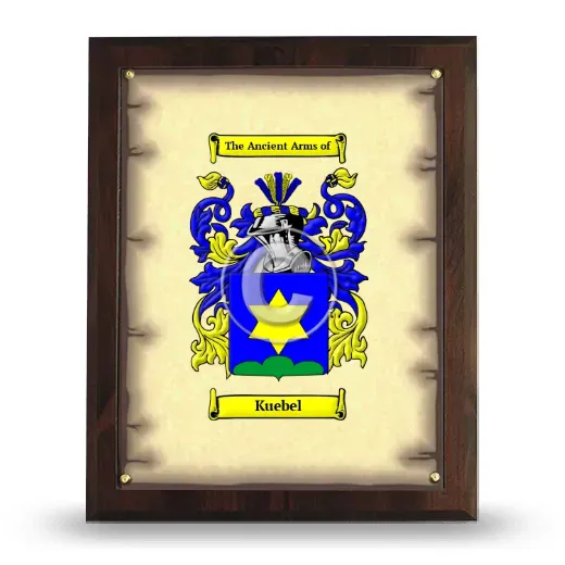 Kuebel Coat of Arms Plaque