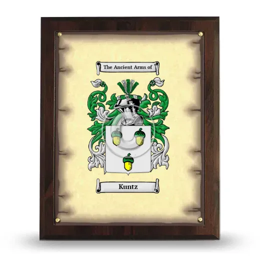 Kuntz Coat of Arms Plaque