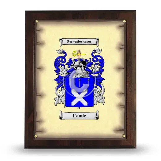 L'amie Coat of Arms Plaque