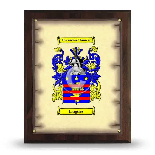 L'ugues Coat of Arms Plaque