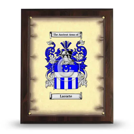 Lacorte Coat of Arms Plaque