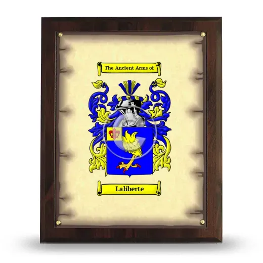 Laliberte Coat of Arms Plaque