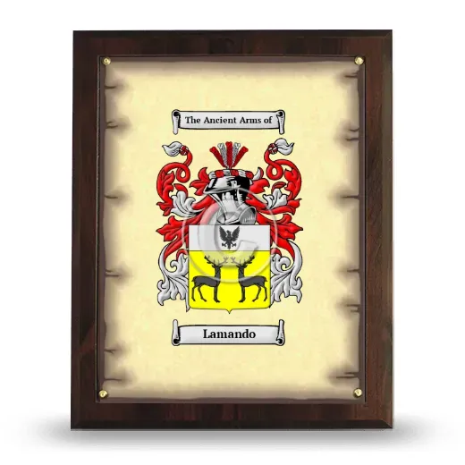 Lamando Coat of Arms Plaque
