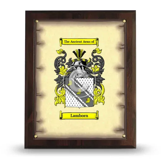 Lamborn Coat of Arms Plaque