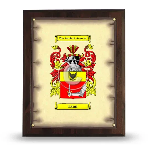 Lami Coat of Arms Plaque