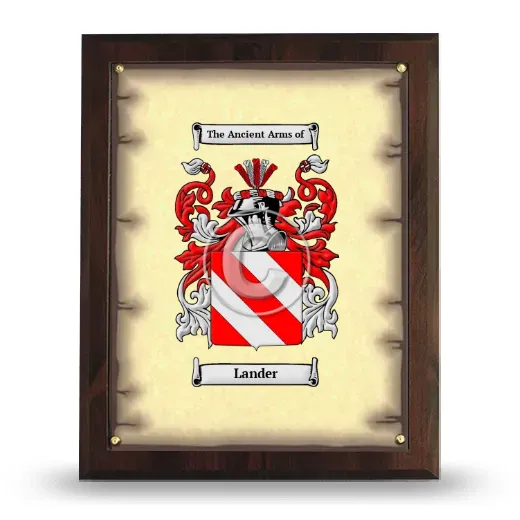 Lander Coat of Arms Plaque