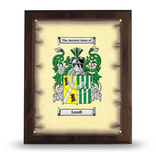 Landt Coat of Arms Plaque