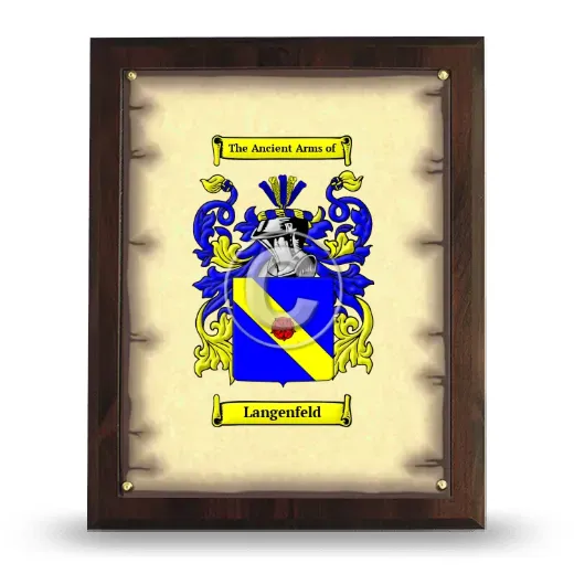 Langenfeld Coat of Arms Plaque