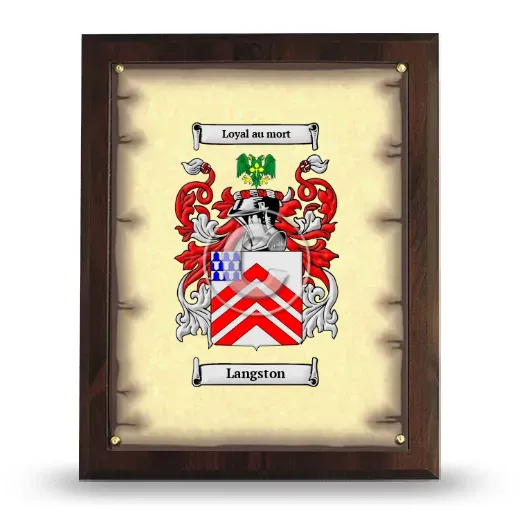 Langston Coat of Arms Plaque