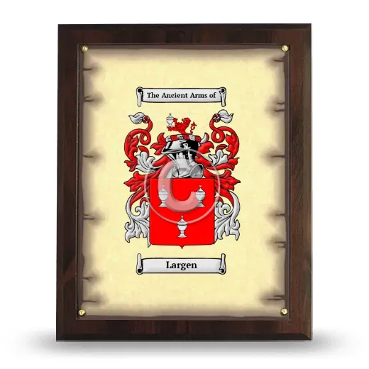 Largen Coat of Arms Plaque