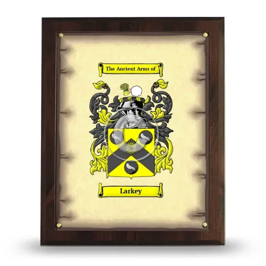 Larkey Coat of Arms Plaque