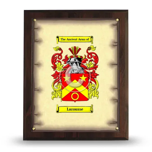 Larousse Coat of Arms Plaque