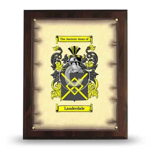 Lauderdale Coat of Arms Plaque
