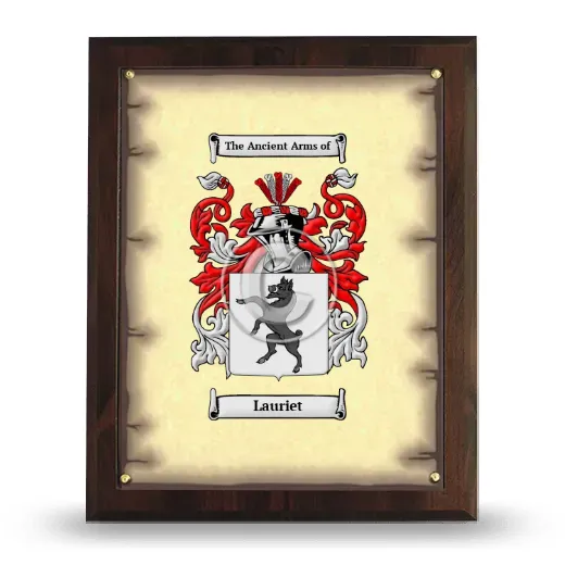 Lauriet Coat of Arms Plaque